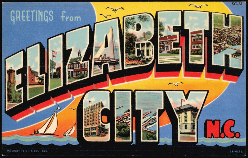 Greetings From Elizabeth City, Large Letter North Carolina