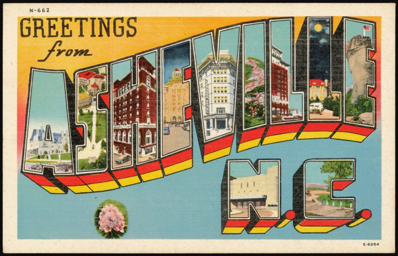 Greetings from Asheville Large Letter North Carolina