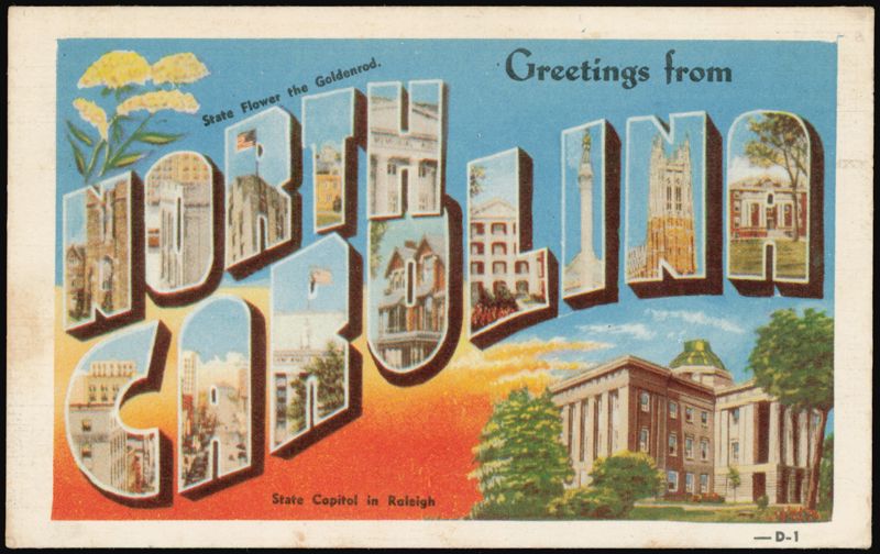 Greetings from North Carolina Large Letter