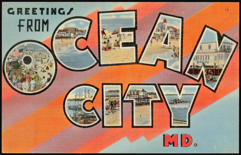 Greetings From Ocean City Large Letter Maryland