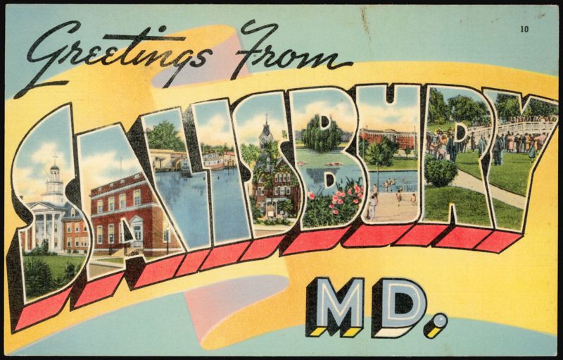 Greetings From Salisbury Large Letter Maryland