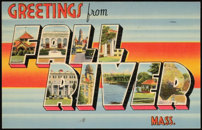Greetings from Fall River Large Letter Massachusetts