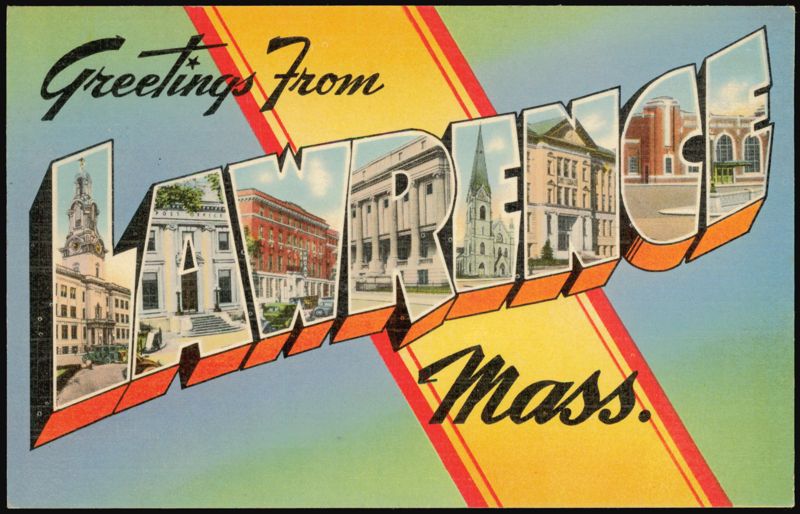 Greetings From Lawrence Large Letter Massachusetts