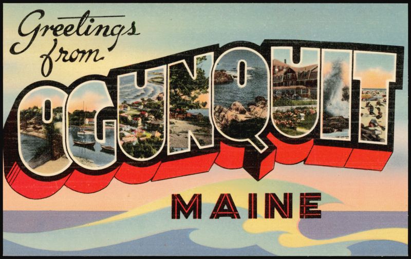 Greetings from Ogunquit Large Letter Maine
