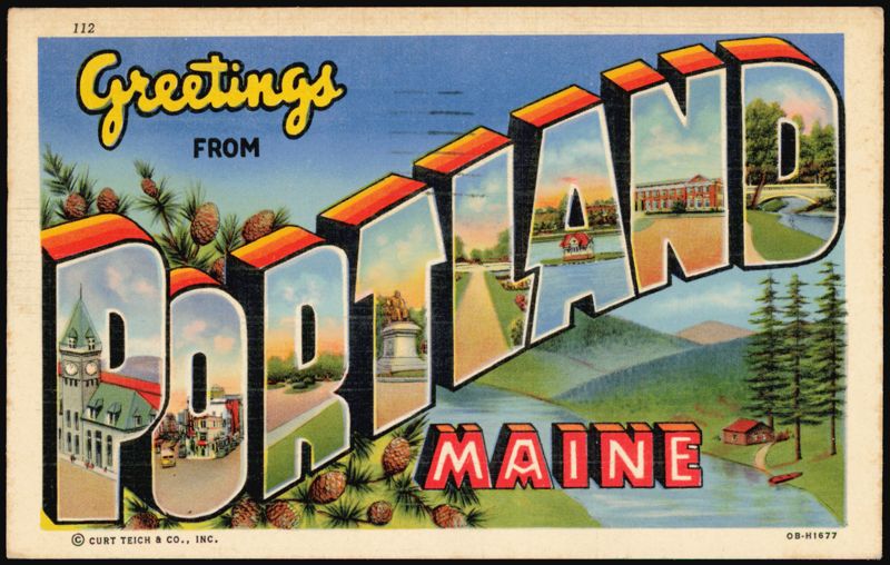 Greetings From Portland Maine Large Letter