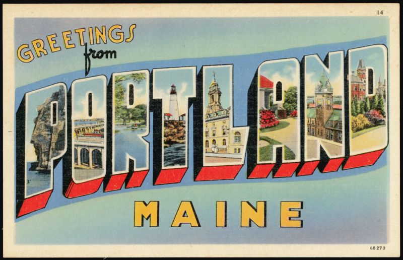 Greetings from Portland Large Letter Maine
