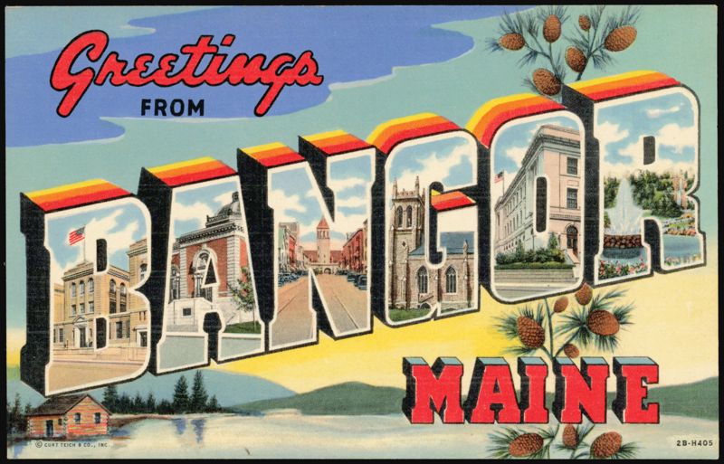 Greetings From Bangor Large Letter Maine