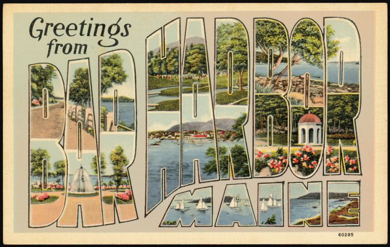 Greetings from Bar Harbor Maine Large Letter
