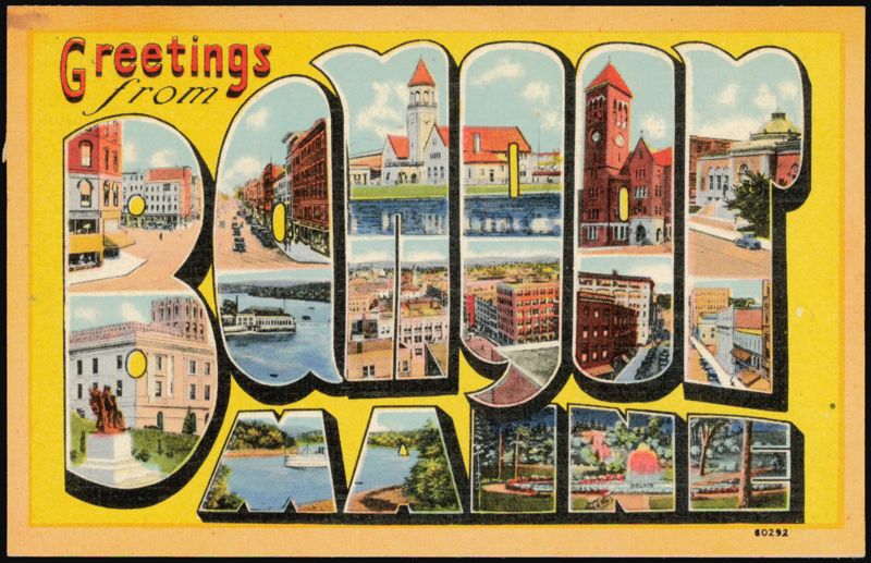 Greetings from Bangor Maine Large Letter