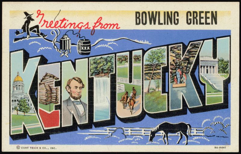 Greetings from Kentucky Large Letter, Bowling Green