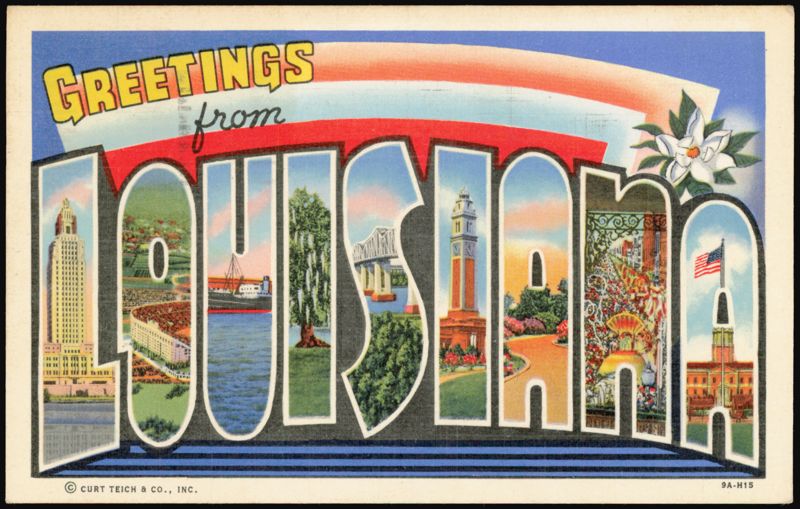 Greetings from Louisiana Large Letter