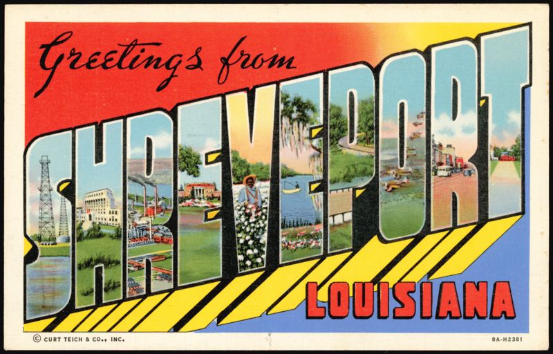 Greetings from Shreveport Large Letter Louisiana