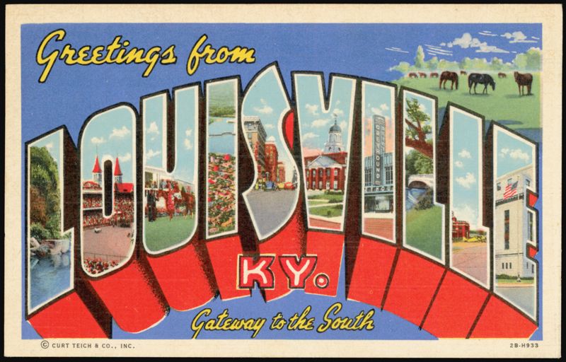 Greetings from Louisville KY Large Letter Scenes