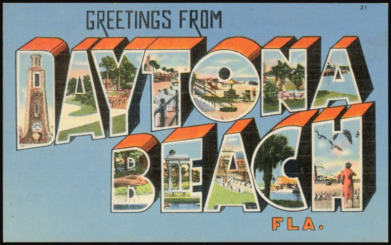 Greetings From Daytona Beach Large Letter Florida