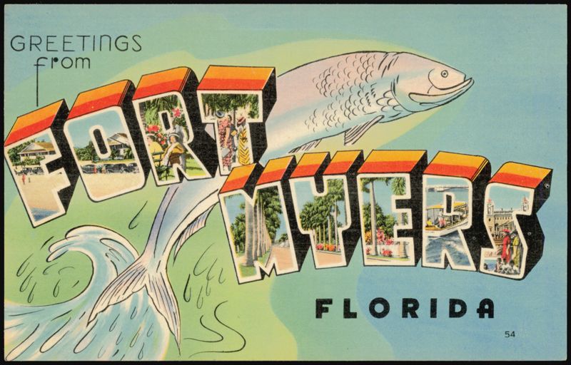 Greetings from Fort Myers Large Letter Fish