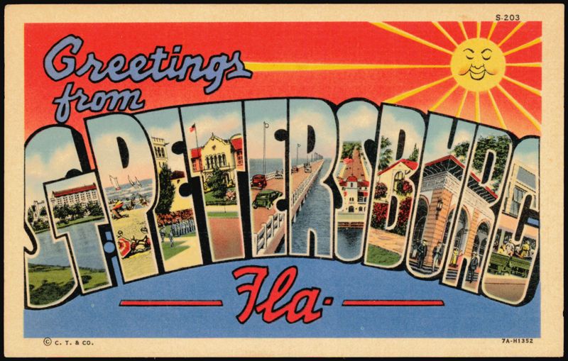 Greetings from St. Petersburg Large Letter Florida