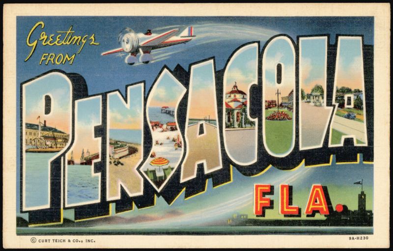 Greetings From Pensacola Large Letter Florida