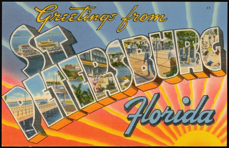 Greetings from St. Petersburg Large Letter Florida