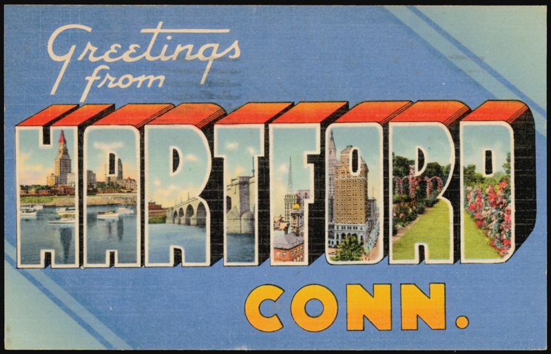 Greetings from Hartford Large Letter Scenes Connecticut