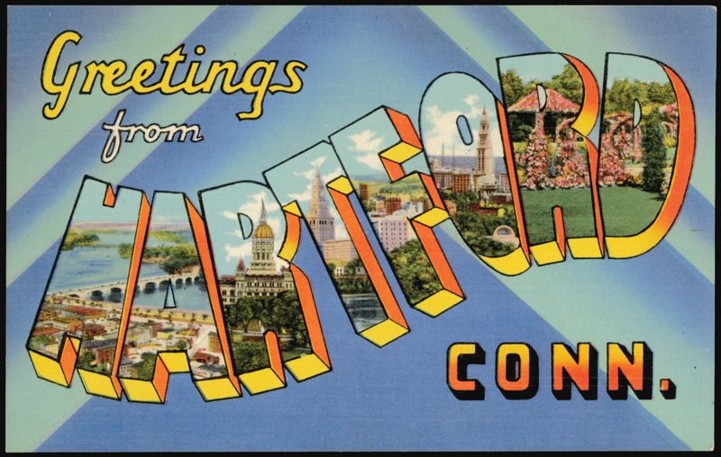 Greetings from Hartford Large Letter Connecticut