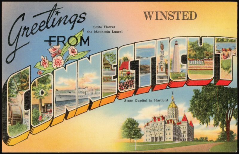 Greetings From Connecticut Large Letter