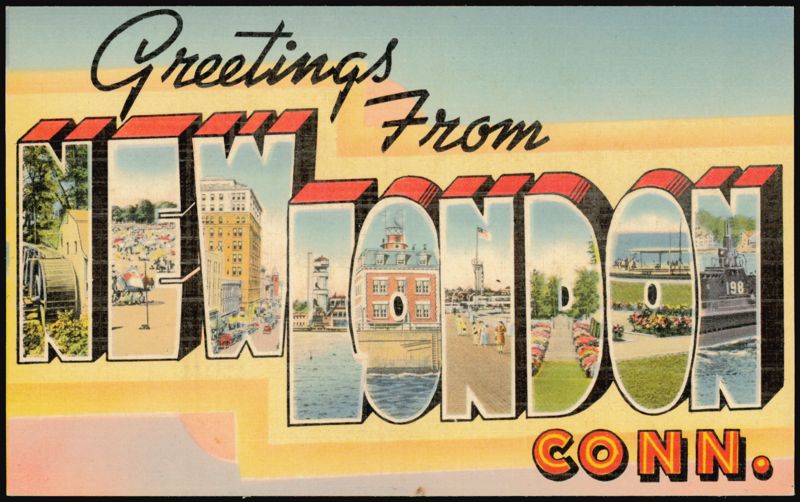 Greetings From New London Large Letter Connecticut