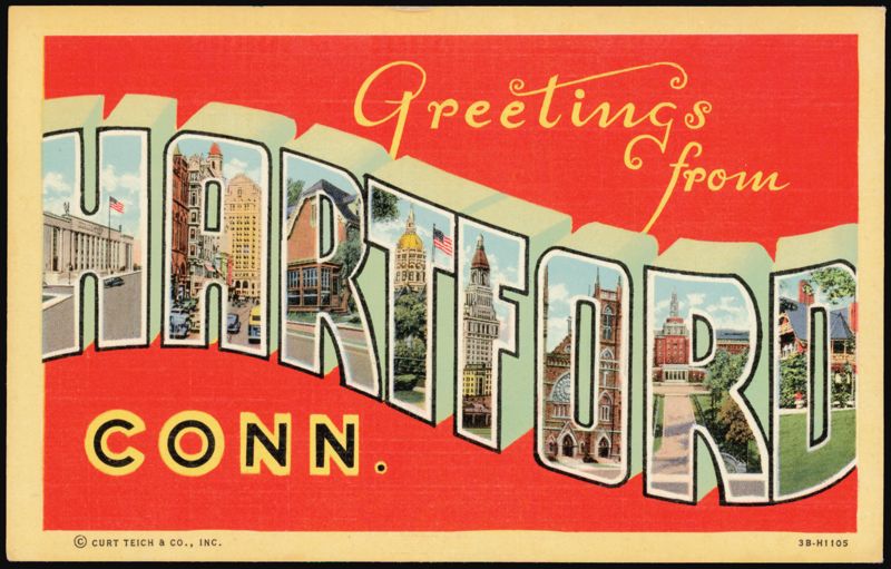 Greetings from Hartford Large Letter Connecticut