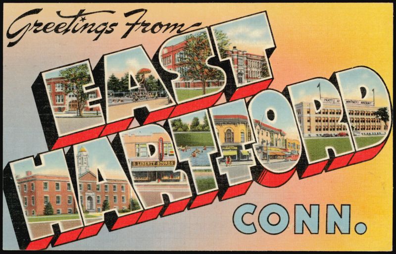Greetings From East Hartford Large Letter Scenes Connecticut