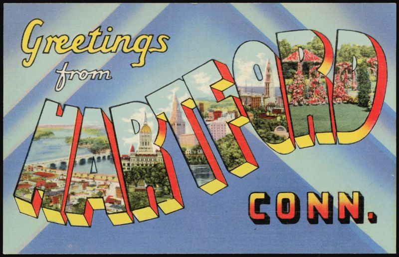Greetings from Hartford Large Letter Connecticut