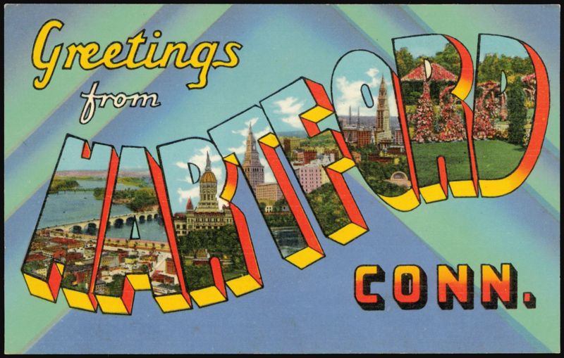 Greetings from Hartford Large Letter Connecticut
