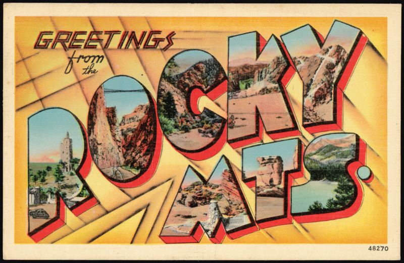Greetings from the Rocky Mountains Large Letter Colorado