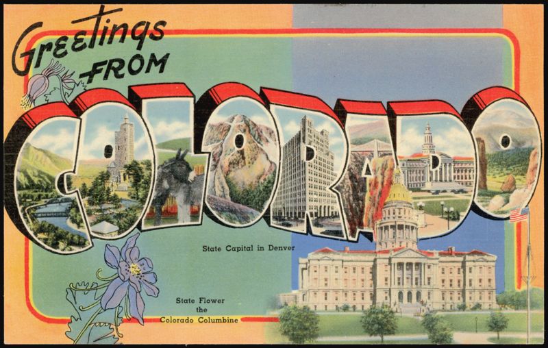 Greetings From Colorado Large Letter, State Capitol