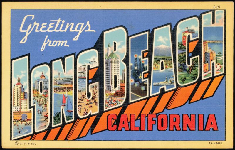 Greetings from Long Beach California Large Letter