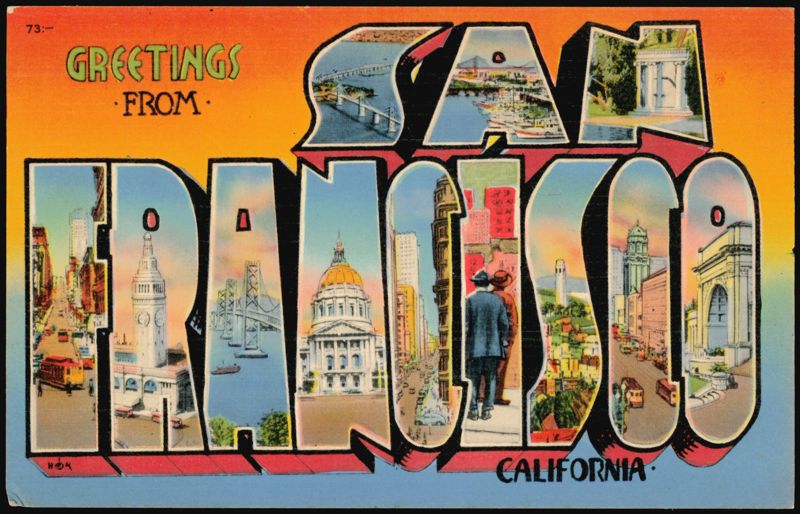 Greetings From San Francisco Large Letter California
