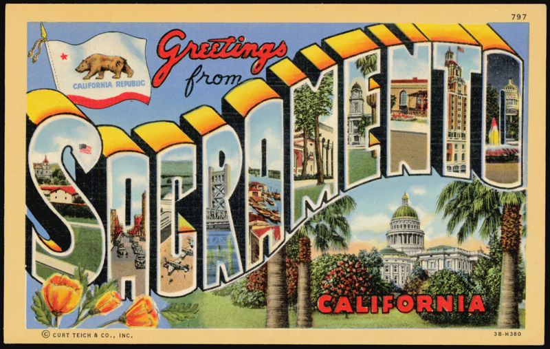 Greetings from Sacramento Large Letter Landmarks California