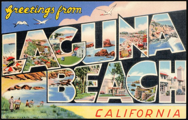 Greetings from Laguna Beach Large Letter California