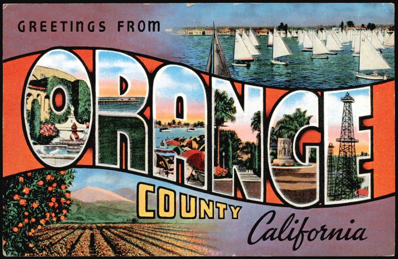 Greetings From Orange County Large Letter Mission Pier California