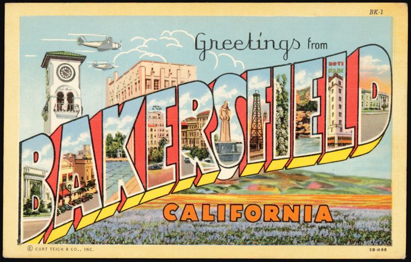 Greetings from Bakersfield California Large Letter