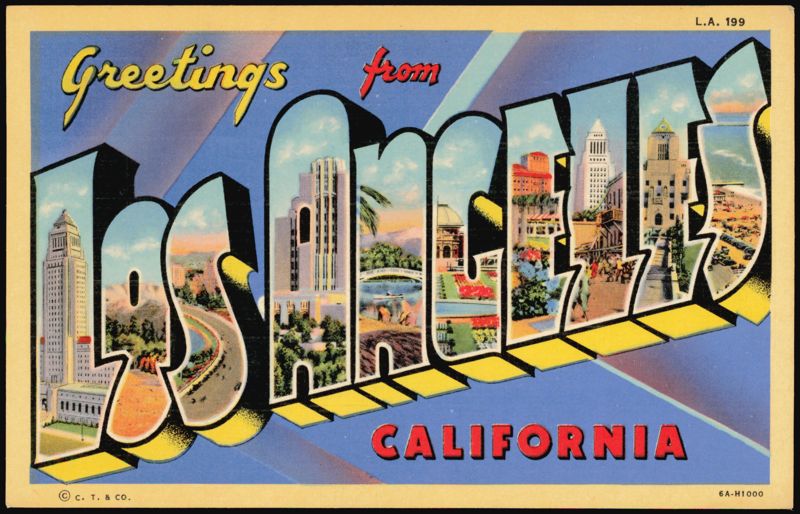 Greetings from Los Angeles Large Letter California