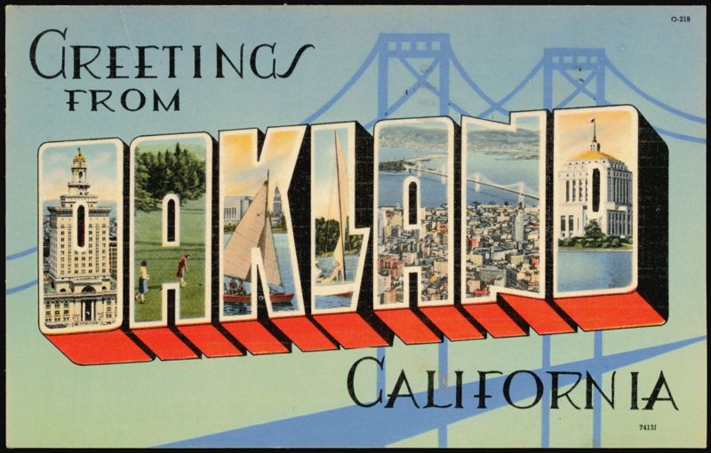 Greetings From Oakland Large Letter California