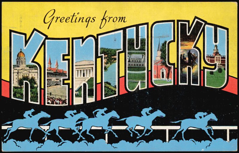 Greetings from Kentucky, Large Letter, Horse Racing