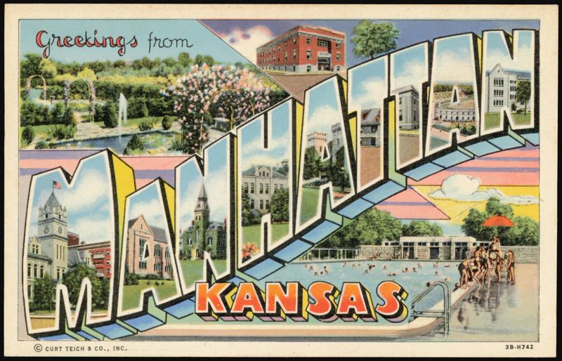 Greetings from Manhattan Kansas Large Letter