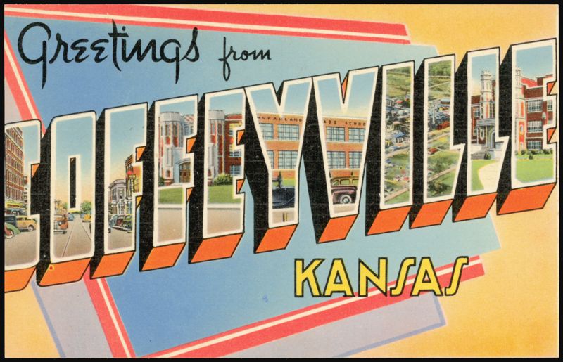 Greetings from Coffeyville Large Letter Kansas