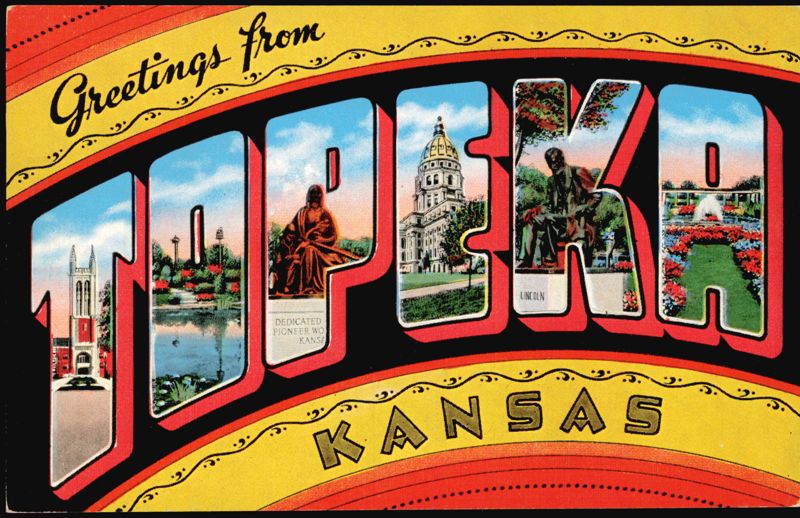 Greetings from Topeka Kansas Large Letter