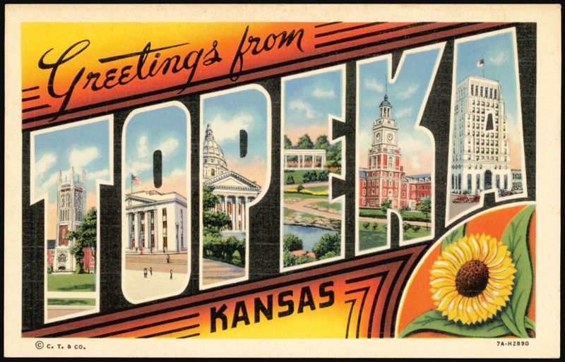 Greetings from Topeka Large Letter Kansas