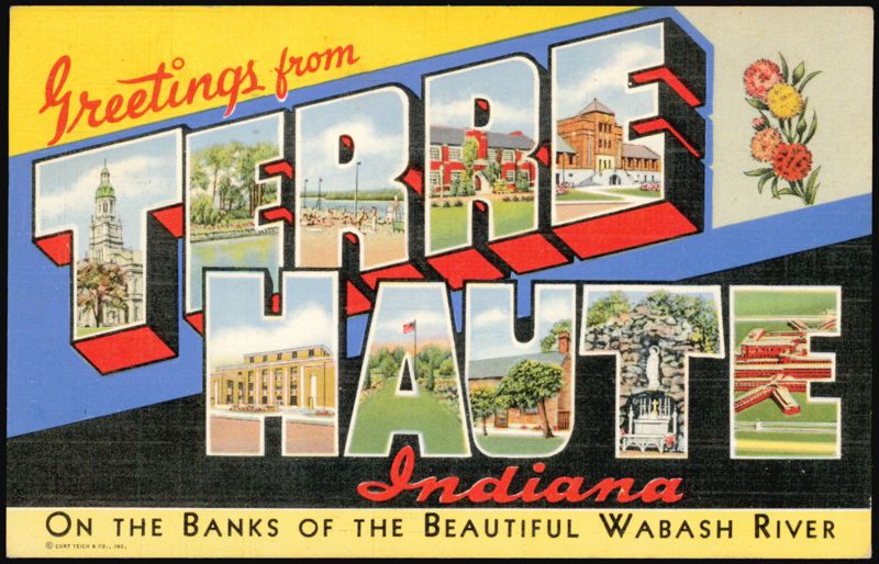 Greetings from Terre Haute Large Letter Indiana