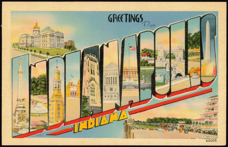 Greetings From Indiana Large Letter