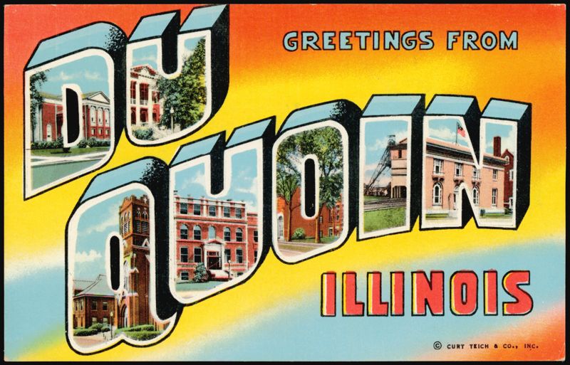 Greetings From Du Quoin Illinois Large Letter