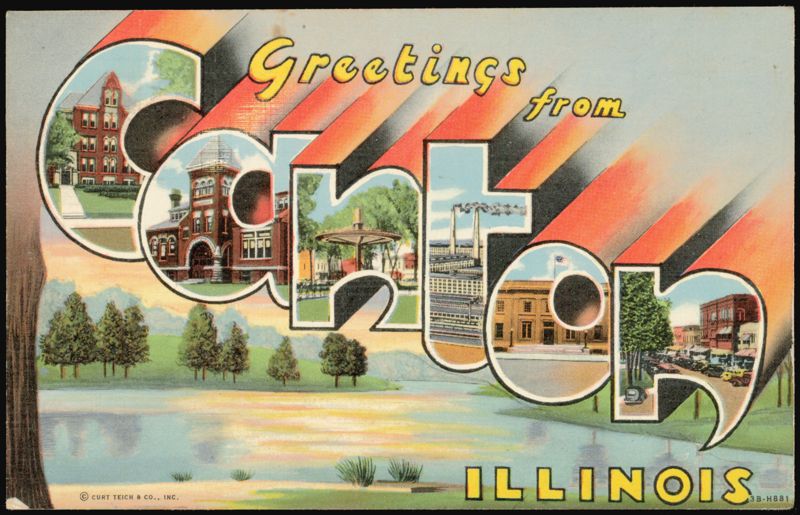 Greetings from Canton Illinois Large Letter