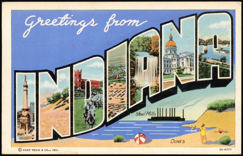 Greetings from Indiana Large Letter